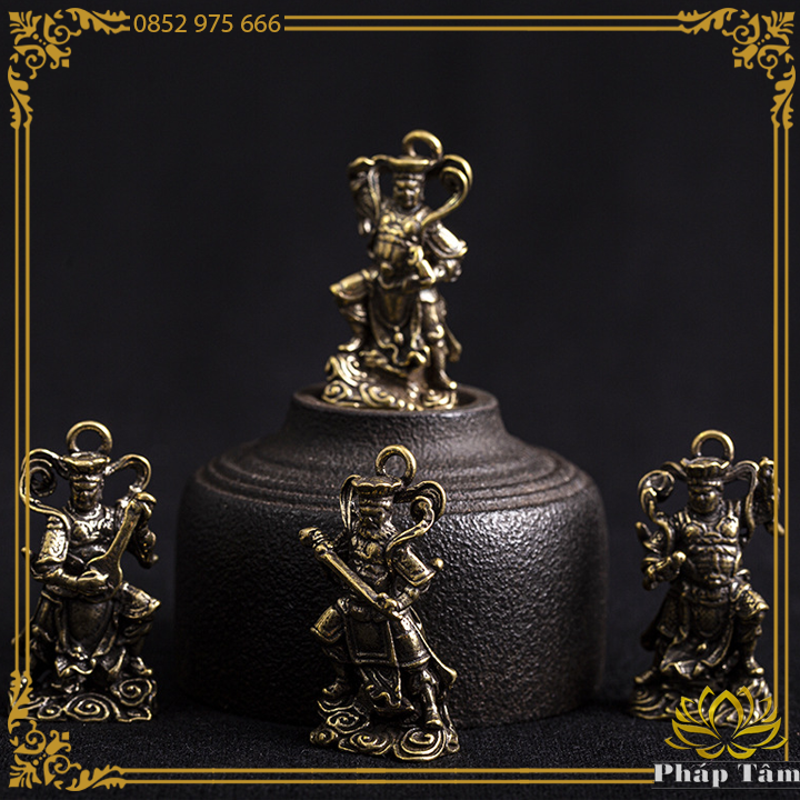 Hộ Thế Thiên Tôn Tứ Đại Thiên Vương Tượng Nhỏ Phong Thủy Để Bàn Đồng Nguyên Khối - Pháp Tâm
