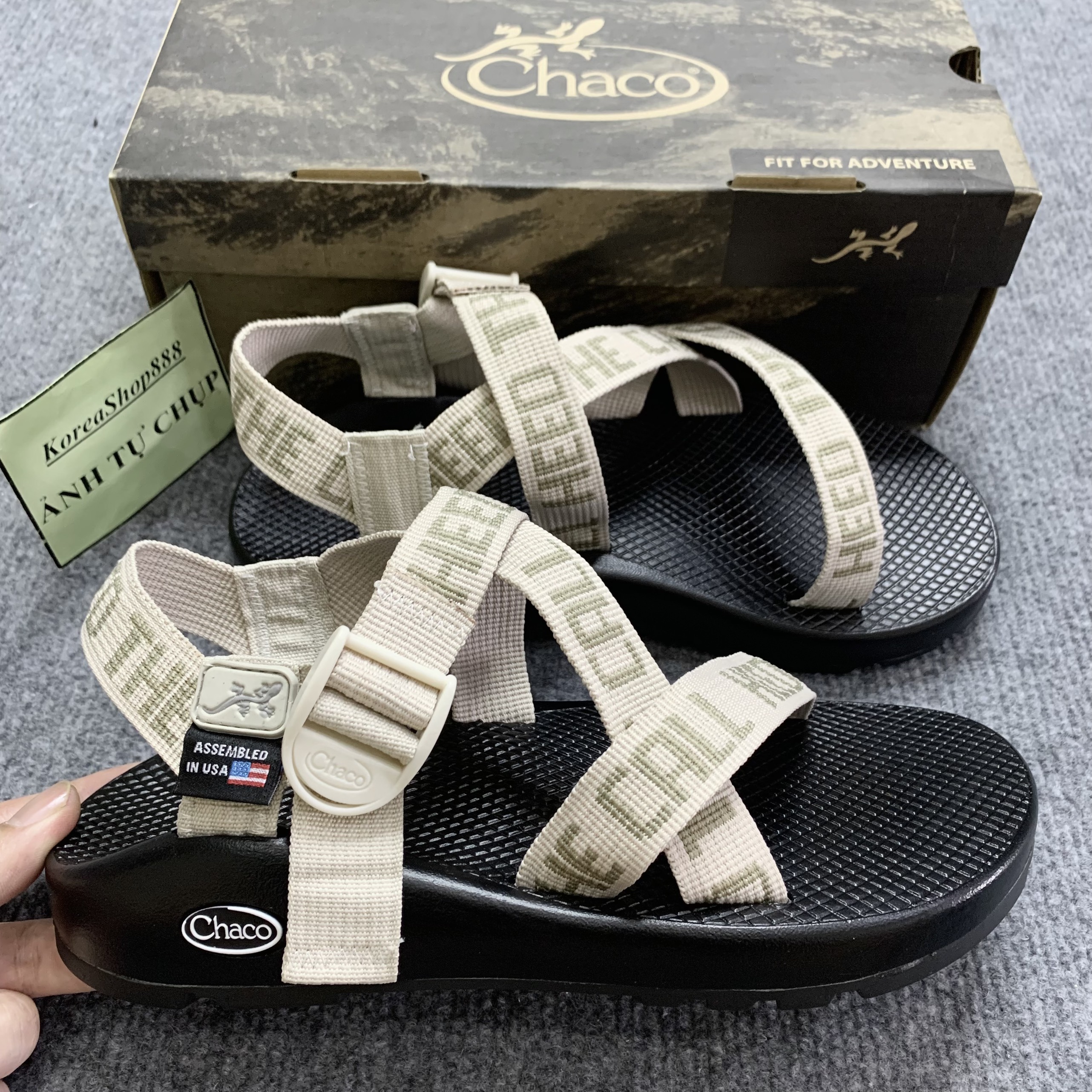 Dép sandal nam chaco quai dù đế ko nhăn d201