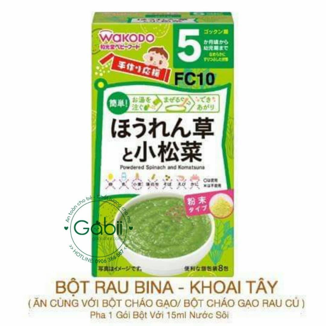 Bột wakodo khoai tây rau bina fc10 - gabii store