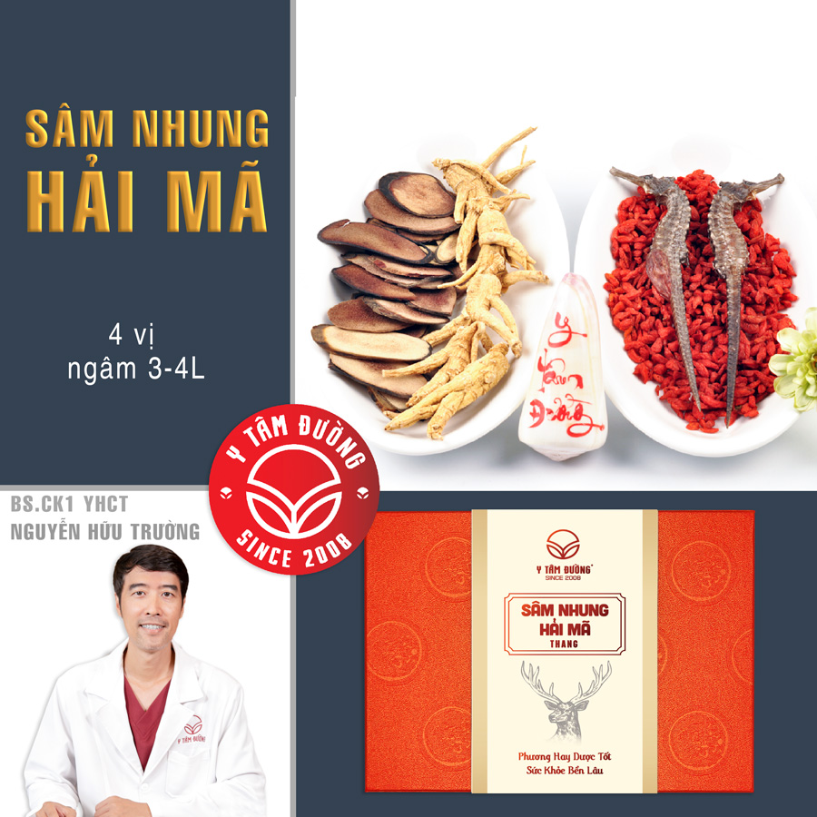 Thang ngâm rượu Sâm nhung hải.mã