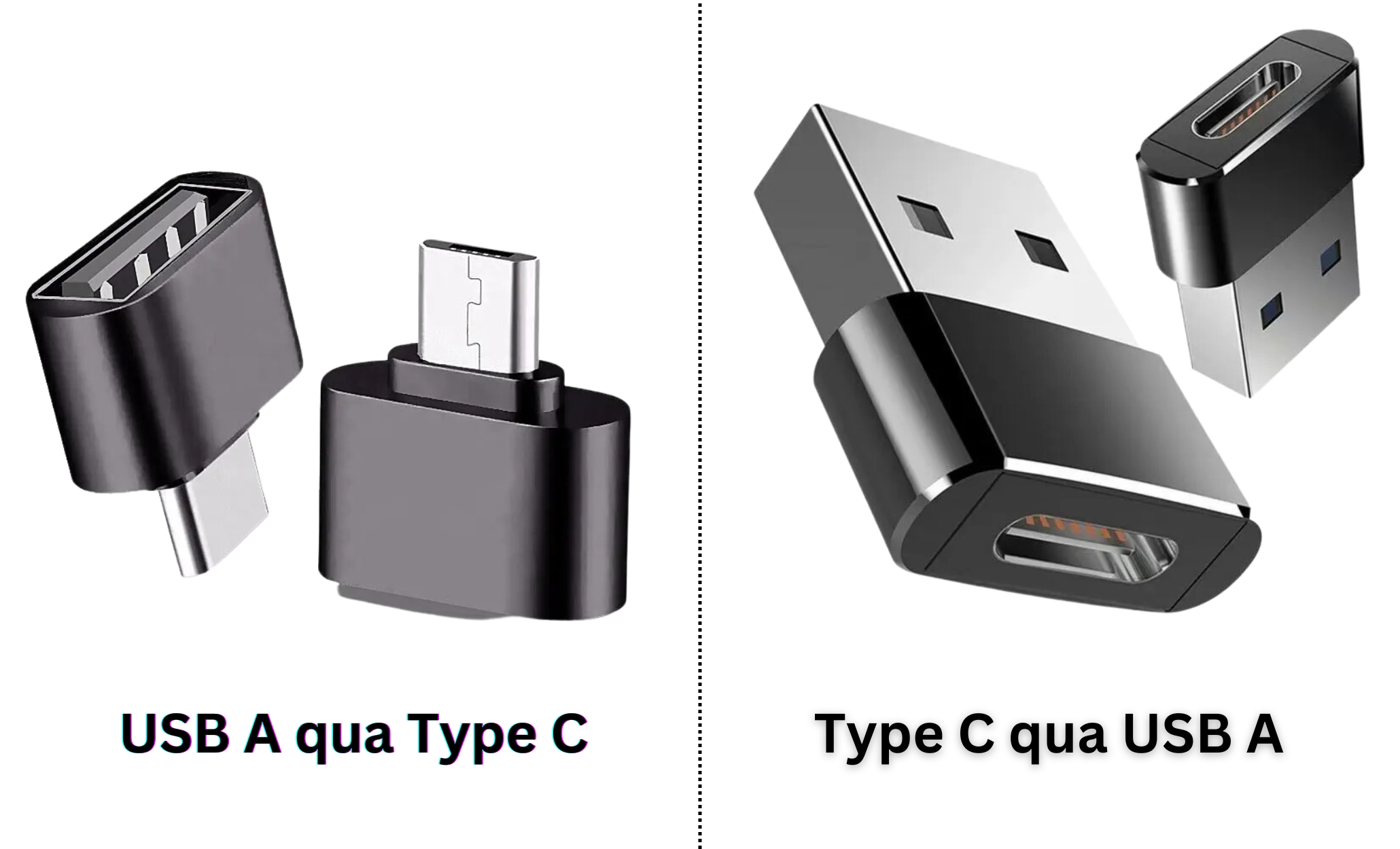 Đầu cáp chuyển usb nhiều loại type c sang usb-a/ usb-a sang type c/ microusb sang type c/ type c sang microusb
