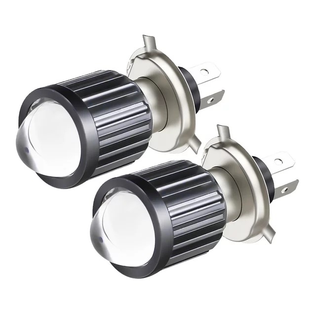 Đèn pha led bi cầu H4 2 chế độ độ sáng cos sáng vàng pha sáng trắng