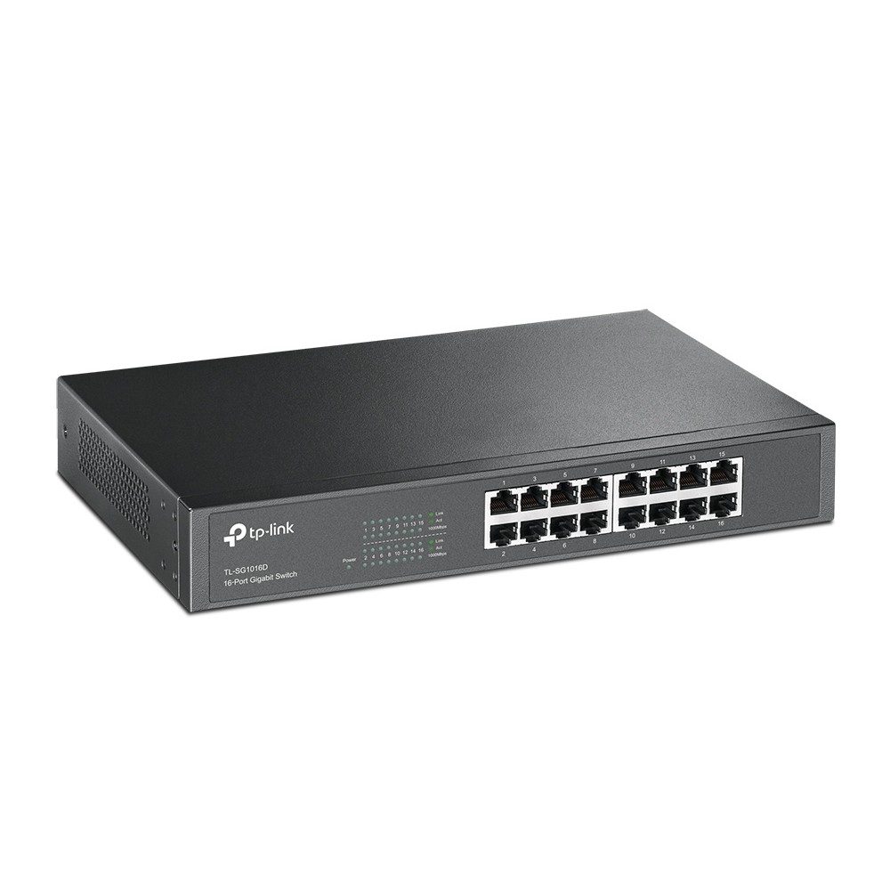 Bộ chia mạng switch 16 cổng gigabit desktop/rackmount 1000 mbps - tp-link tl-sg1016d