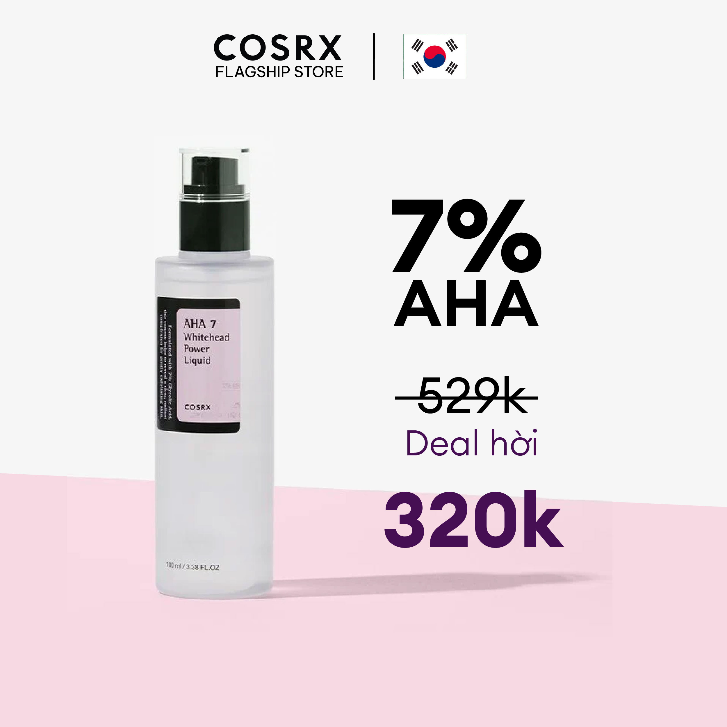 [Minigame] Dung Dịch Tẩy Tế Bào Chết Hoá Học 7% AHA COSRX Whitehead Power Liquid Exfoliator 100ml