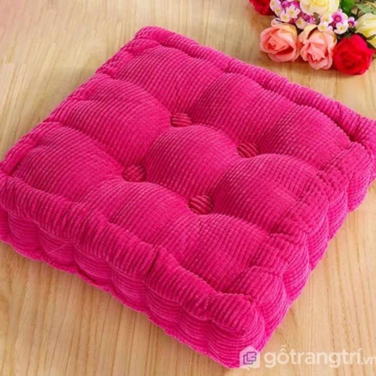 【Hàng Có Sẵn】nệm ngồi bệt vuông vỏ nhung GHS-6414