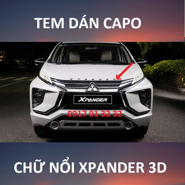 Tem dán CAPO chữ nổi XPANDER 3D