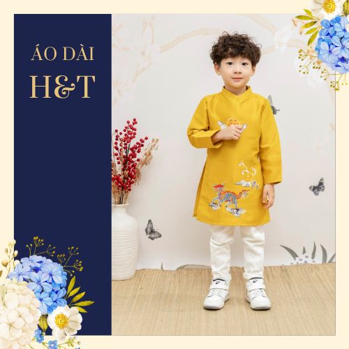 Áo dài cách tân bé trai Long phụng - HN16