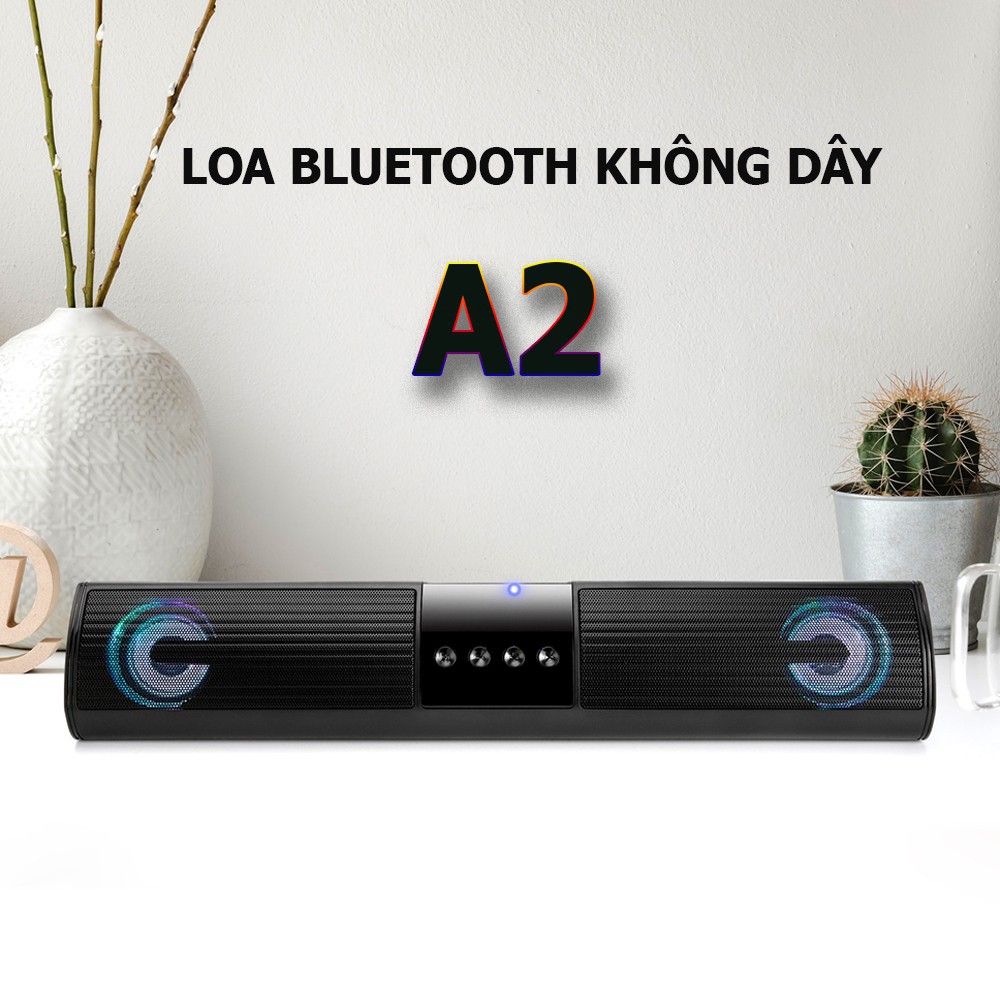 Bảo hành 1 năm - loa vi tính để bàn , loa bluetooth không dây a2 âm thanh hay, bass mạnh - dáng dài 2 loa cực đỉnh, kiểu dáng sang trọng, đèn led