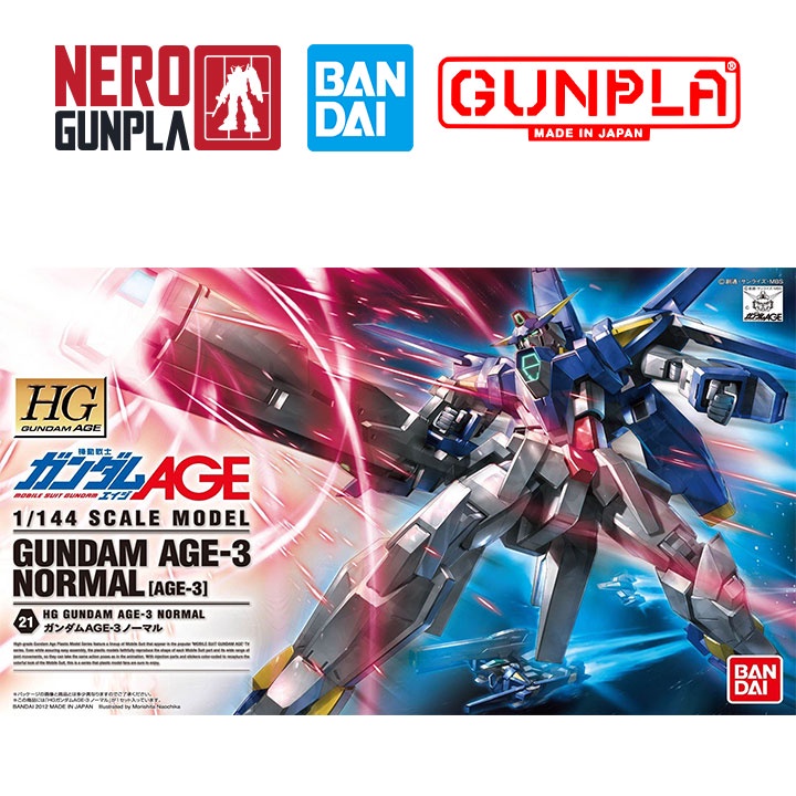 Mô hình lắp ráp bandai gunpla hg age 1/144 gundam age-03 normal