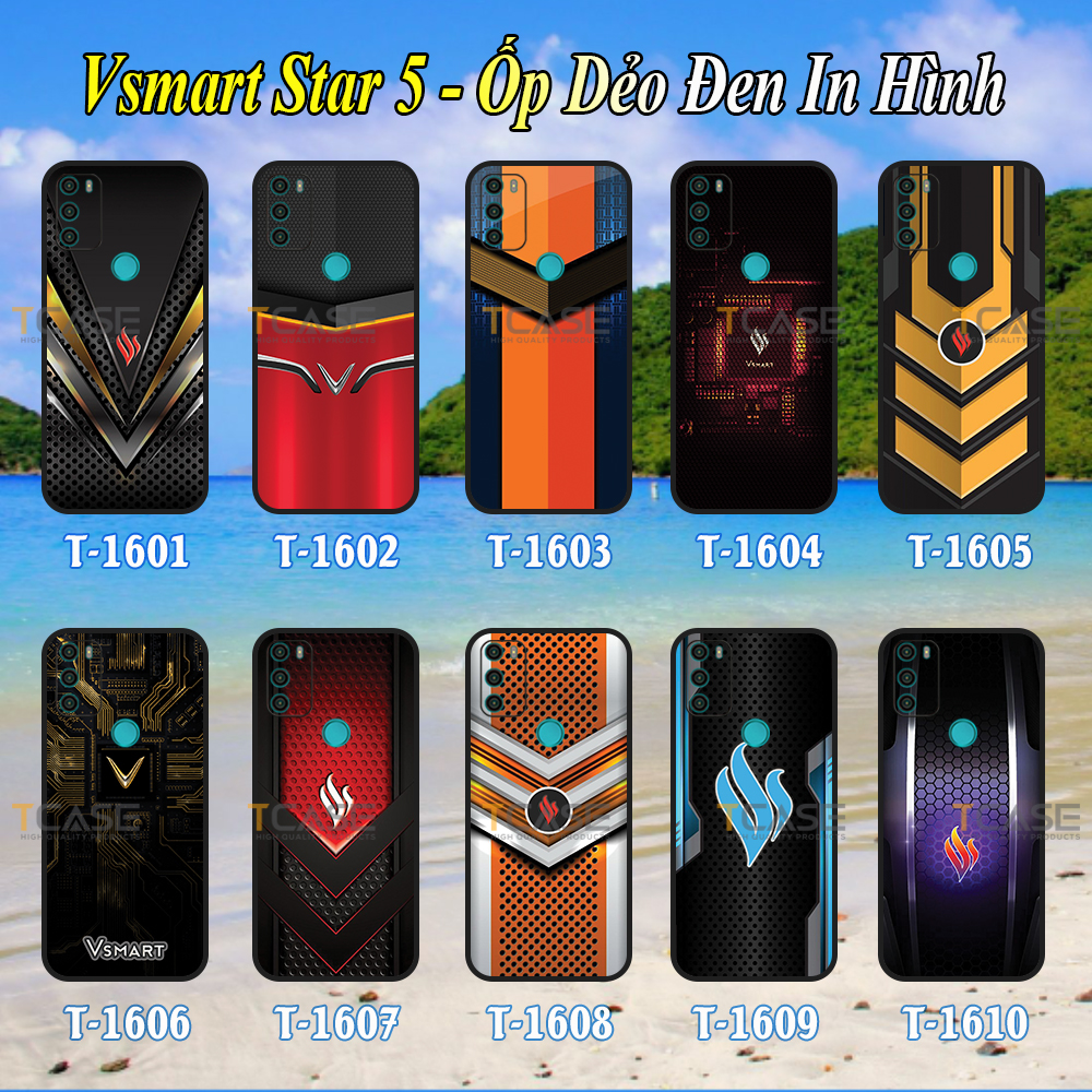 Ốp lưng vsmart star 5 - ốp dẻo đen in hình bst vsmart thiết kế
