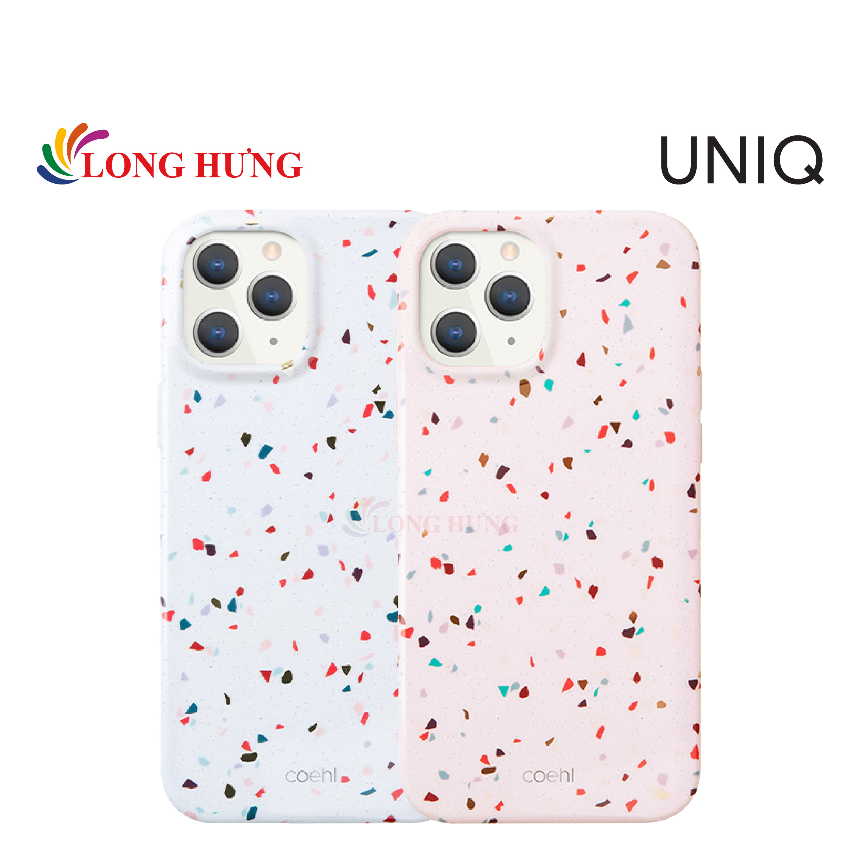 Ốp lưng nhựa cứng giả kính Uniq Coehl Terrazzo iPhone 12 Series - Hàng chính hãng - Thiết kế sang trọng, Chất liệu cao cấp, Bảo vệ mặt lưng máy