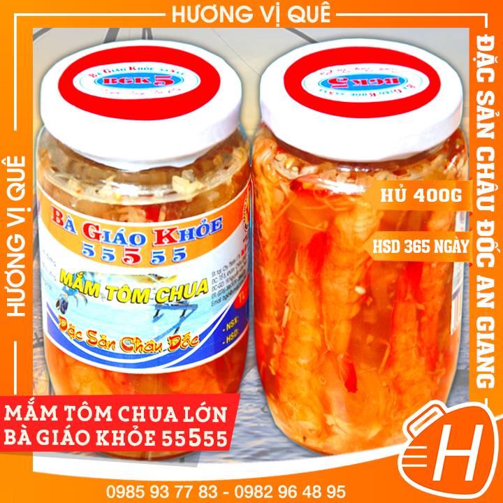 Mắm Tôm Chua Lớn Bà Giáo Khỏe - Hủ 400g - Đặc Sản Châu Đốc An Giang
