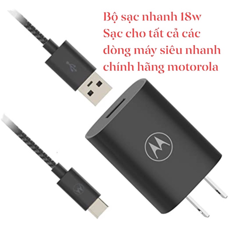 Bộ sạc nhanh 18w TurboPower chính hãng sạc nhanh cho các dòng samsung, sony, gogle...