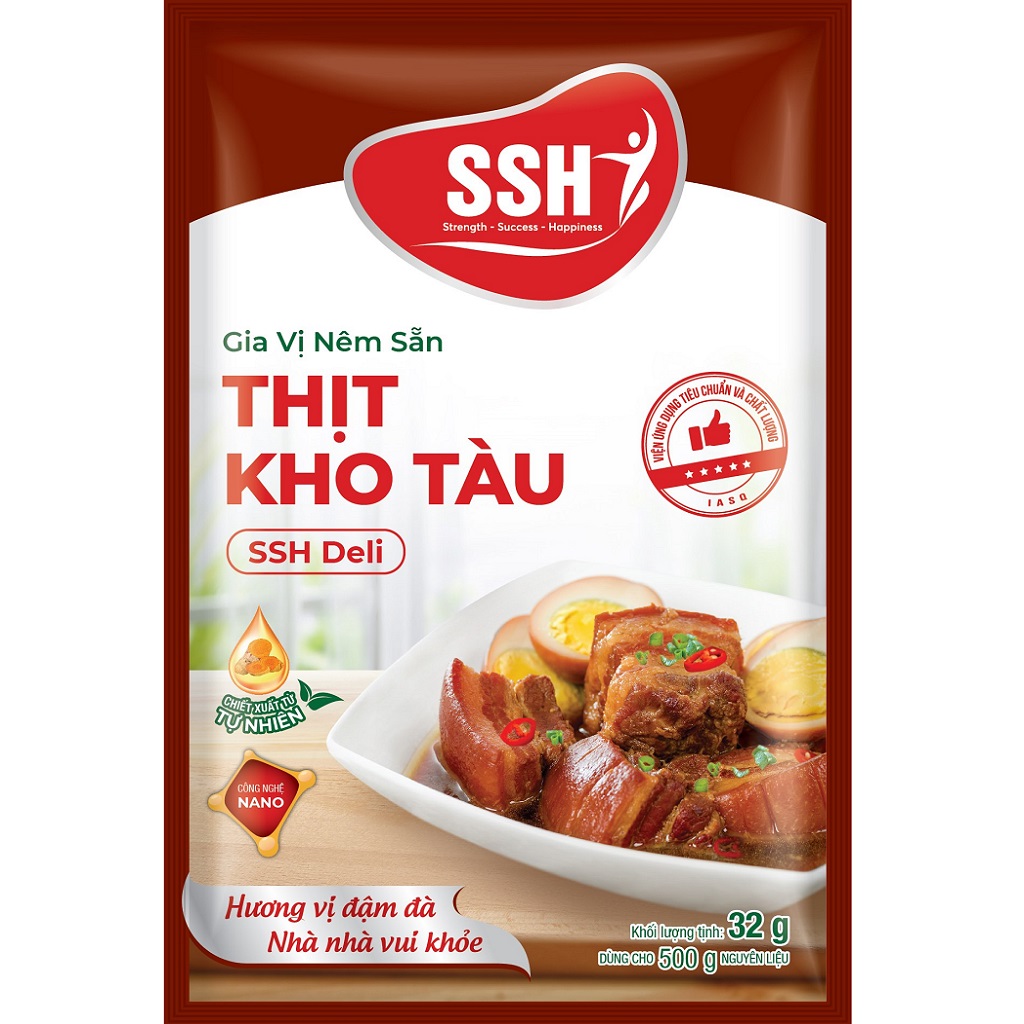 Gia vị nêm sẵn thịt kho tàu SSH Deli 32g - Hàng chính hãng