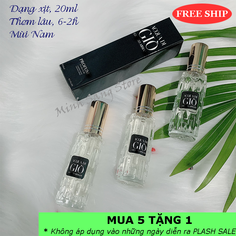 [HCM]COMBO 3 NƯỚC HOA NAM GIÒ ĐEN CAO CÂP 20ML LƯU 6-12H