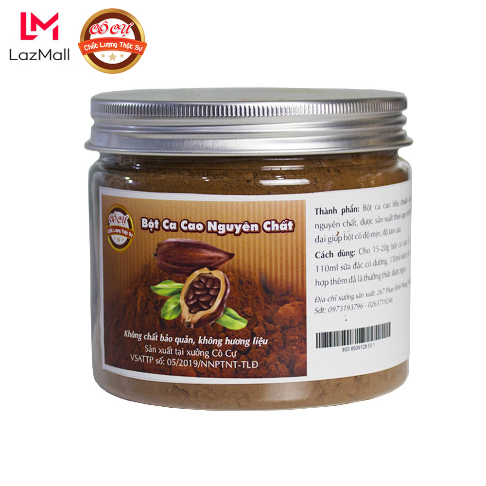 Bột ca cao nguyên chất thượng hạng Cô Cự 200gr đồ ăn vặt uống vặt