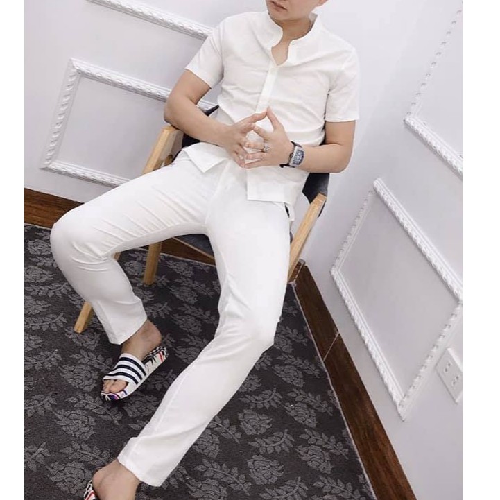 [Combo] Bộ Quần Áo Đũi Nam Dài Chất Mịn Mát Thoáng Khí Thông Hơi Quần Đũi Dài Áo Cộc Tay Đũi Nam