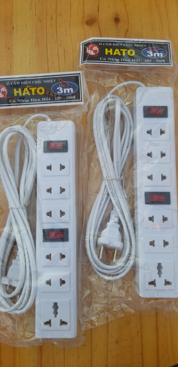 [HCM]COMBO 2 Ổ CẮM ĐIỆN CHỊU NHIỆT DÂY 3M HÀNG VIỆT NAM CHẤT LƯỢNGCAO LƯU ĐỘNG 6 LỖ 2 CÔNG TẮC NHÍP ĐỒNG ĐÀN HỒI MAX 220V-2200W, HÀNG LẺ GIÁ SỈ , CHẤT L ƯỢNG CAO CẤP, AN TOÀN TUYỆT ĐỐI