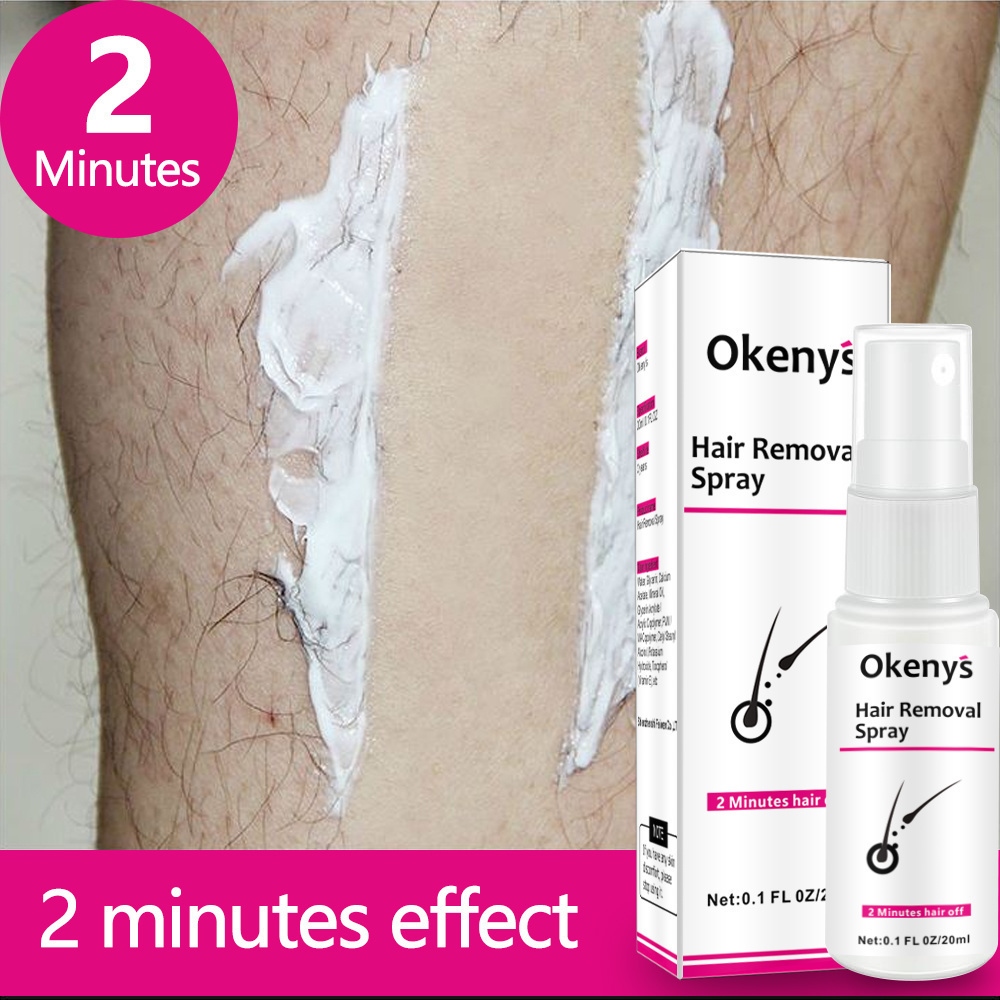 【CC】 2 Minutes Fast Hair Removal Spray Painless Inhibitor Arm Armpit Permanent Depilatory for Ladies Men Repair