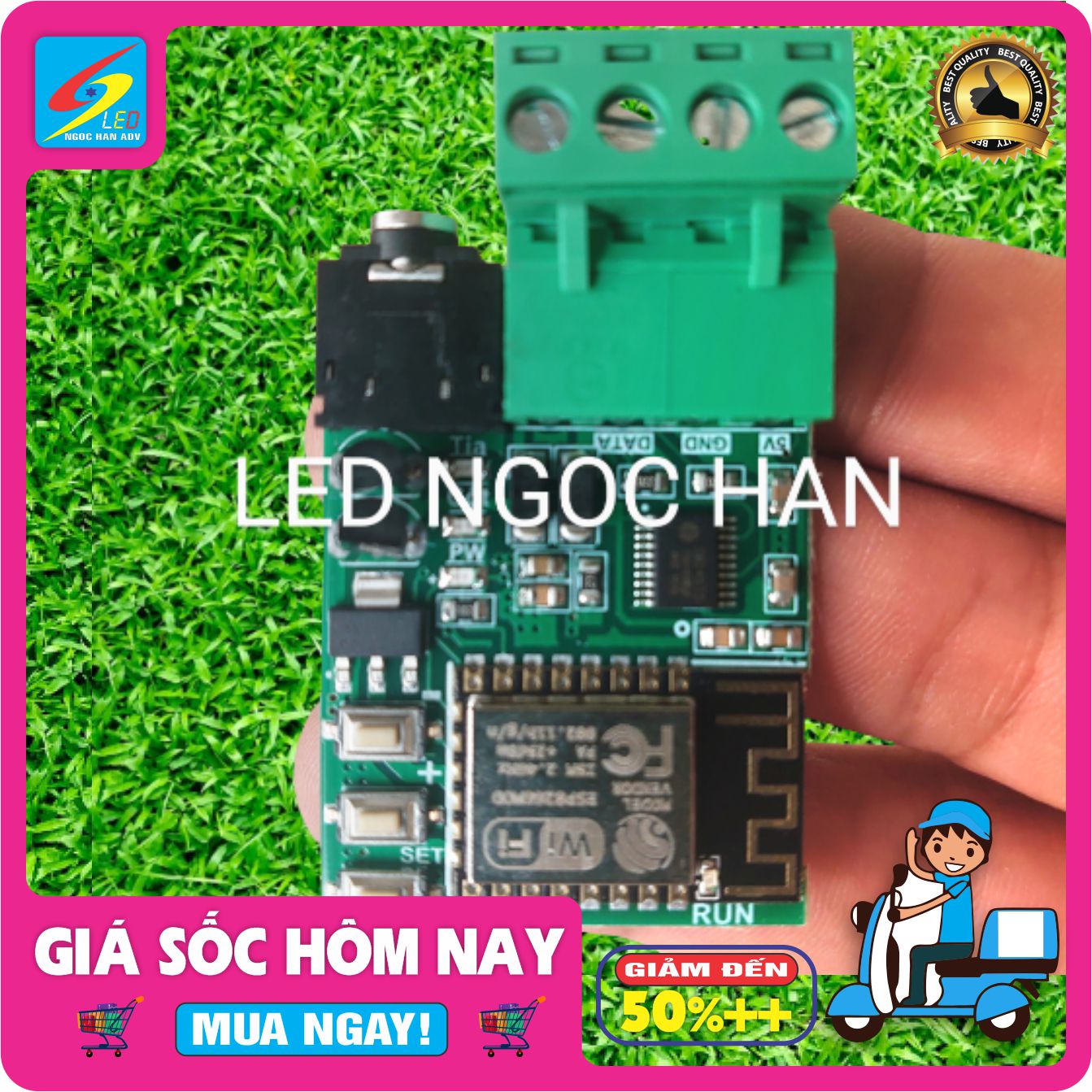 Mạch led wifi  hiệu ứng phá.o hoa có âm thanh Minh Khang 2024