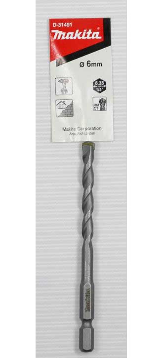 6x100mm Mũi khoan bê tông chuôi lục giác Makita D-31491