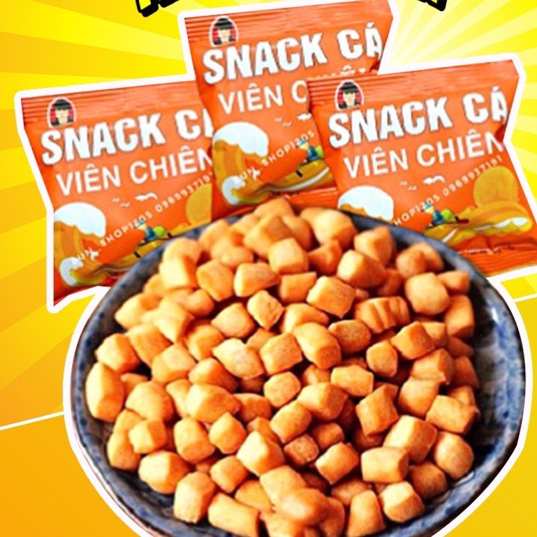 Combo 30 gói Snack cá viên chiên,bim bim cá viên chiên siêu ngon siêu giòn