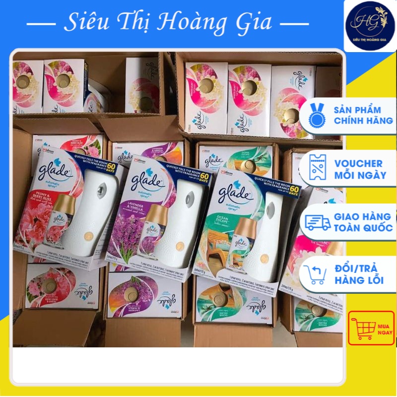 Máy xịt thơm phòng tự động glade kèm lõi
