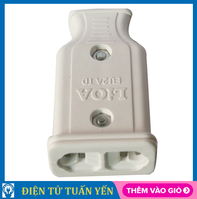 Phích cắm cái LiOA EU2TD, phích nối âm chân đồng chắc chắn - Hàng chính hãng