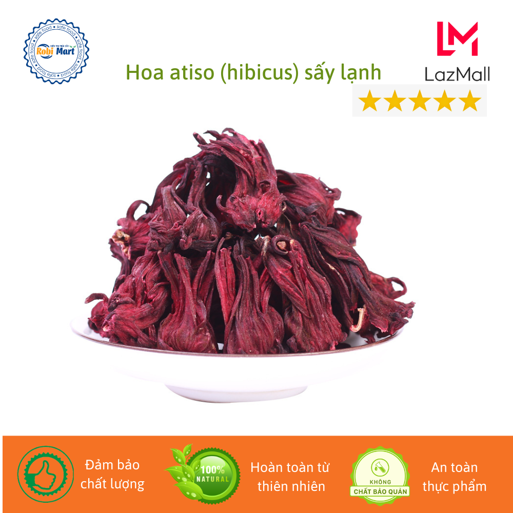  Trà hoa atiso đỏ  hibicus  sấy lạnh Robi Mart thanh nhiệt - gói 250g 500g 1000g 