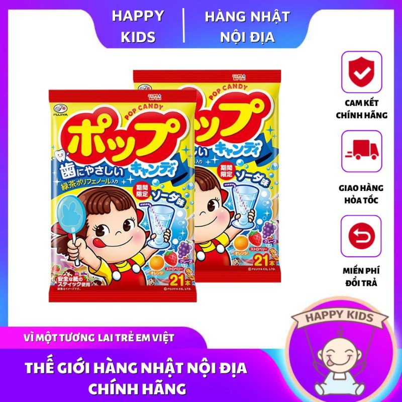 Kẹo Fujiya trái cây pop candy 21 que nội Địa Nhật