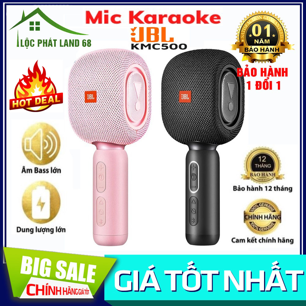 Mic hát karaoke kèm Loa Bluetooth KMC-500, Micro karaoke bluetooth không dây, micro hát karaoke cầm tay nâng giọng cực chất, Loa hát karaoke đa năng AUX âm thanh siêu đỉnh, Pin sạc USB, micro khong day, micro thu âm. Micro ko dây bluetooth