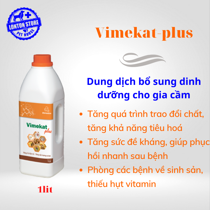 Vemedim vimekat plus - bổ sung dinh dưỡng cho vật nuôi, gà vịt đẻ trứng 120 ml - lonton shop & vemedim