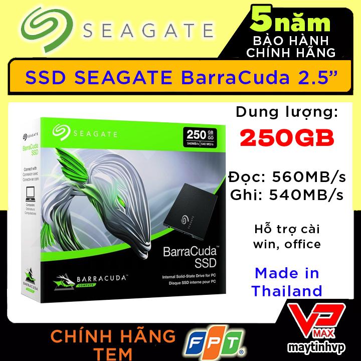 Ổ cứng ssd 250gb seagate barracuda cao cấp tốc độ cao bảo hành 5 năm fpt