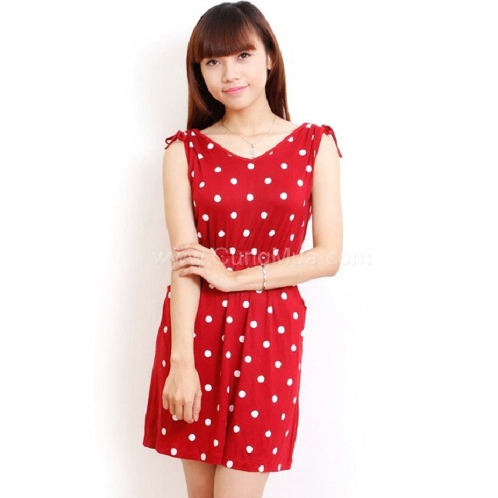 Đầm cotton chun eo mặc nhà cực mát FreeSize từ 40 đến 58kg