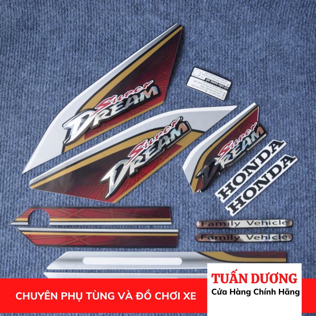 Tem xe dream việt đời 2010-2013 family , tem hàng đẹp lắp được cho supper dream và dream thái các đời