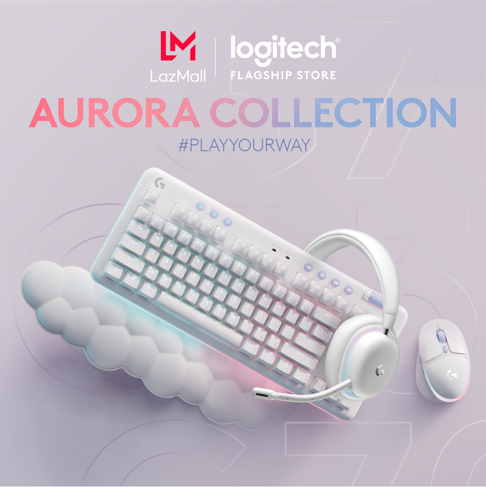 Bộ Sưu Tập Logitech Aurora - Bàn phím cơ không dây G715 TLK, Chuột không dây G705, Tai nghe không dây G735