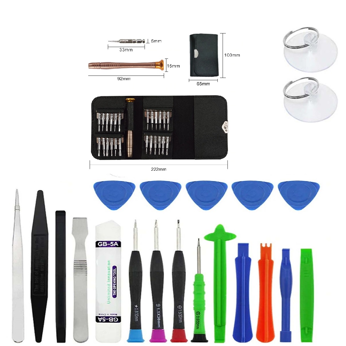 Bộ dụng cụ tháo mở và sửa chữa điện thoại di động, laptop, máy tính bảng 46 in 1 - dụng cụ sửa điện thoại