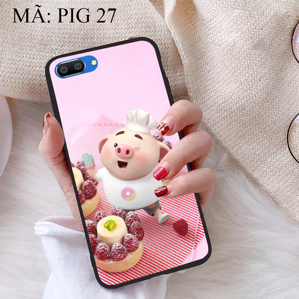 [HCM]Ốp lưng iCase dành cho Oppo A3S viền dẻo TPU BST Pig Cute