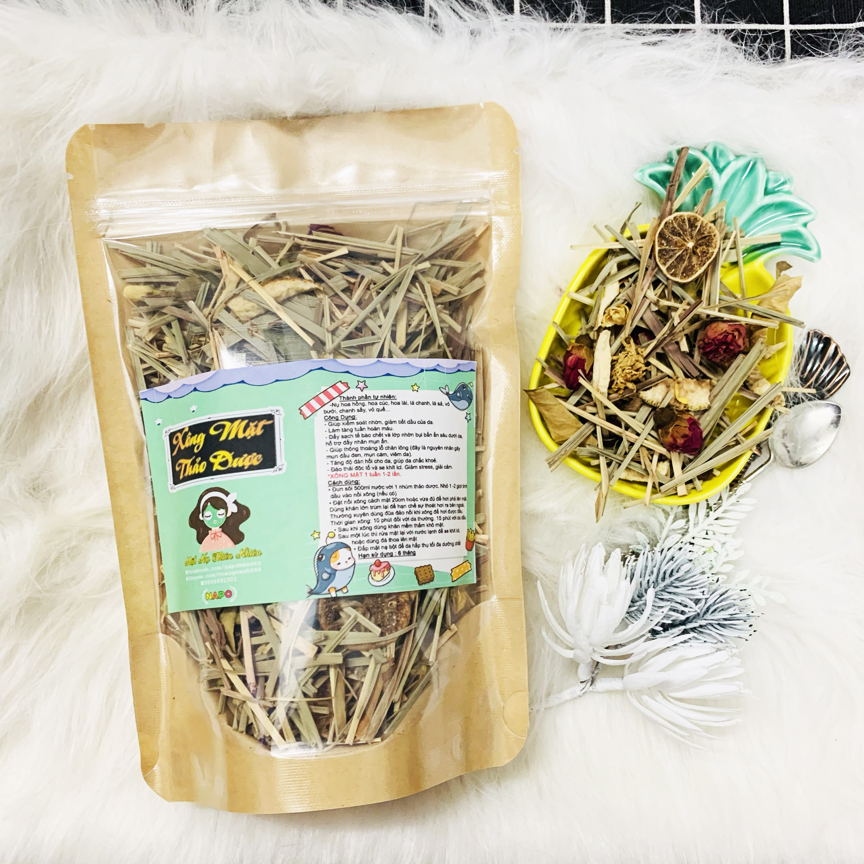 Xông mặt thảo dược handmade - xông mặt thảo mộc