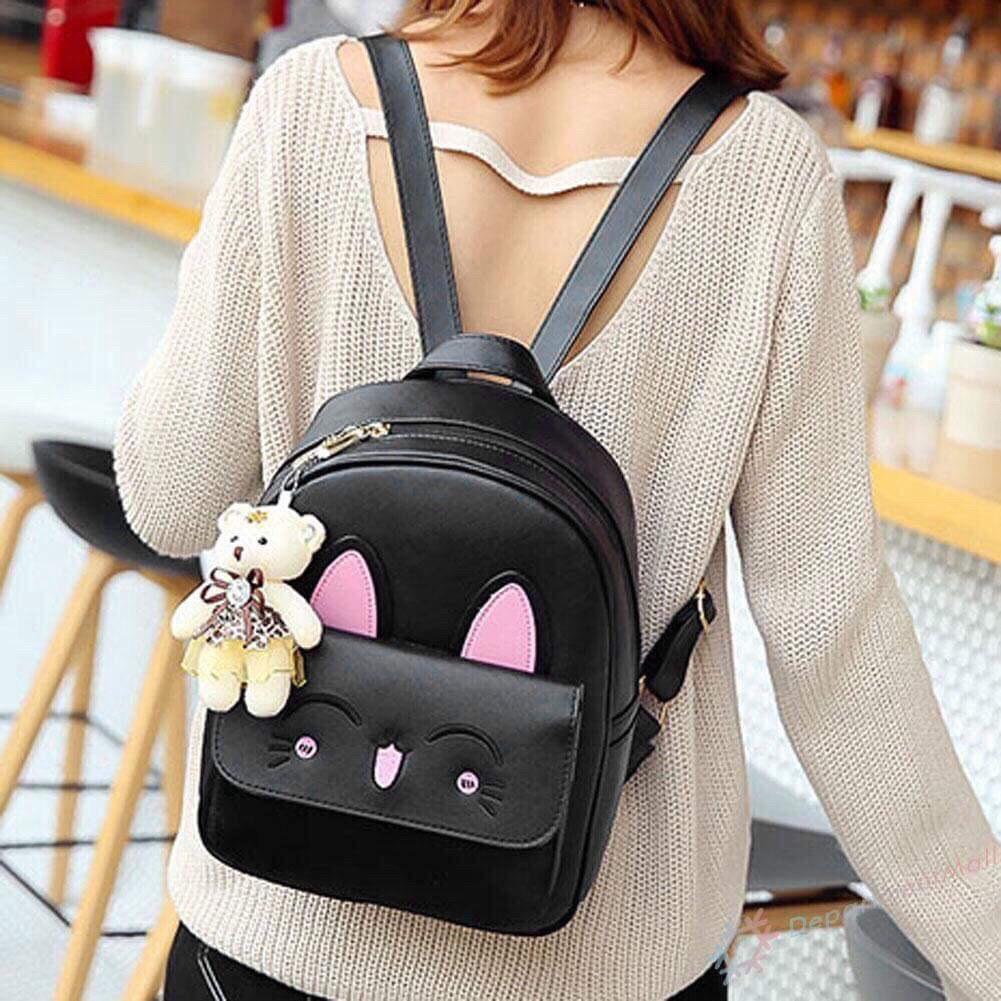   HCM Balo Da Mini Thời Trang Tai Thỏ 