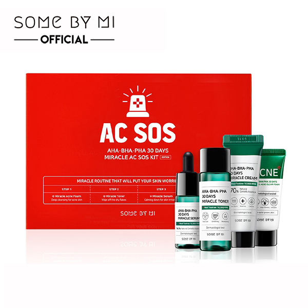Bộ kit 4 món some by mi aha - bha - pha 30 days miracle ac sos kit