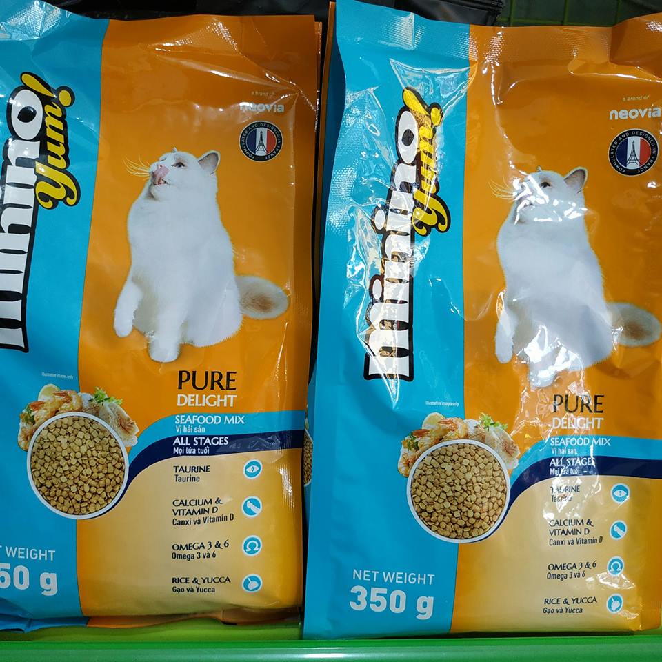 Thức ăn hạt cho mèo Minino Yum mới 350g dành cho mọi lứa tuổi