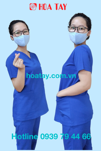 Bộ đồng phục Phẫu Thuật /Phòng Mổ/ Scrub cổ tim nam nữ