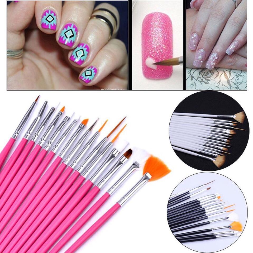 Set 15 cọ và bút vẽ móng chuyên nghiệp