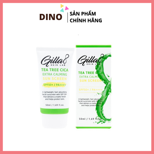[HCM]Kem chống nắng gilla8 - Tea Tree Cica Extra Calming Sun Screen (50ml) cam kết hàng đúng mô tả chất lượng đảm bảo an toàn đến sức khỏe người sử dụng