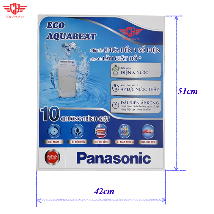 Tem dán máy giặt Panasonic mẫu 2