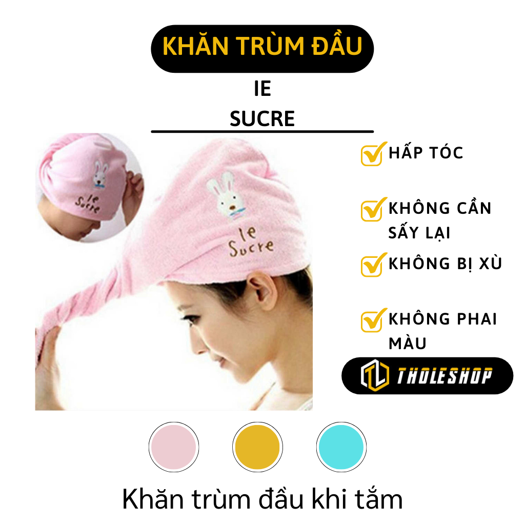 Khăn khô tóc - khăn quấn ủ tóc - khăn ủ cotton mềm siêu thấm hút, khô tóc nhanh - mũ trùm đầu làm khô tóc 2607