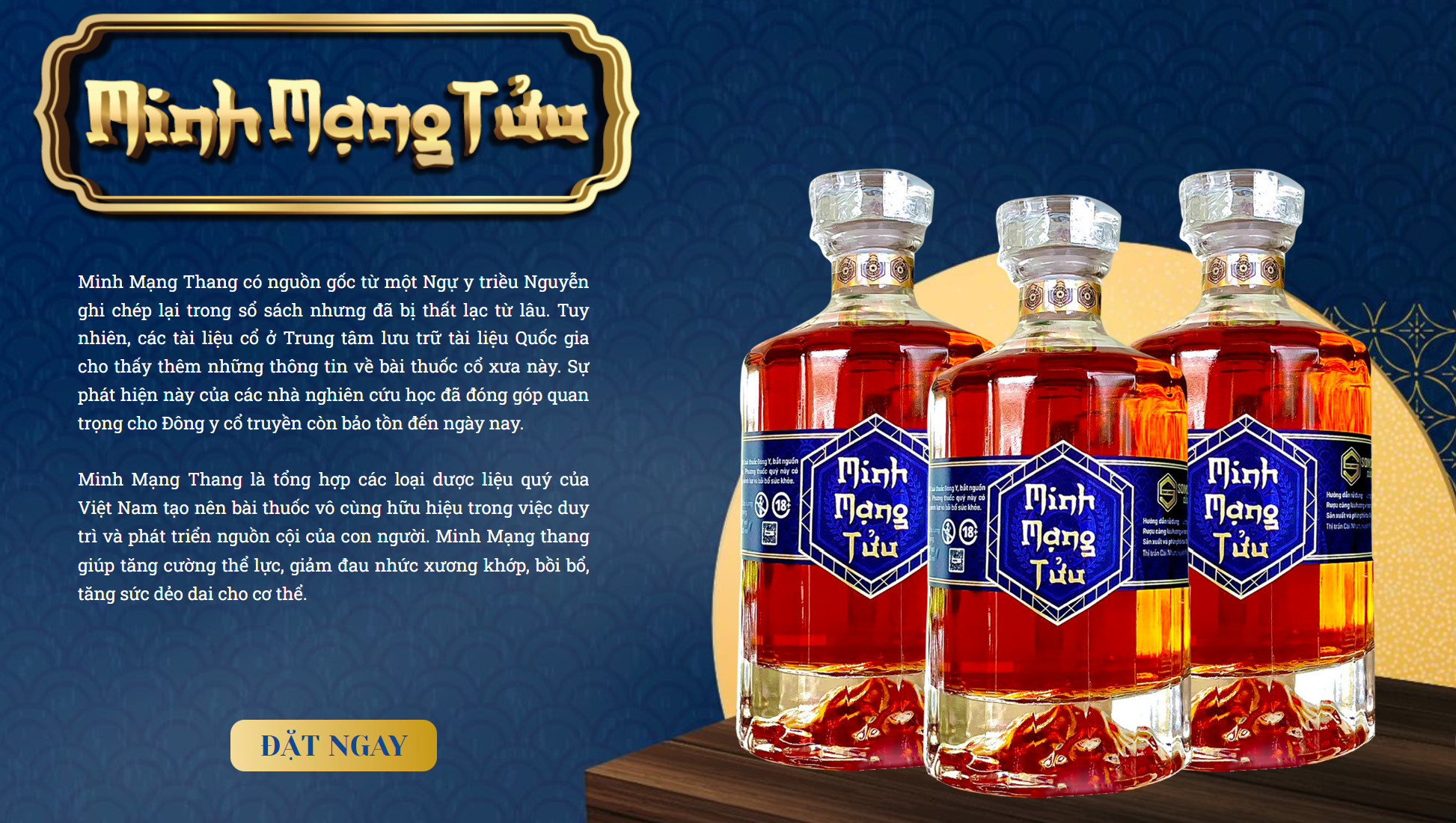 Rượu Truyền Thống MINH MẠNG Tửu 500mL <Cửu Long Mỹ Tửu> <Quà Tặng> <Chứng Chỉ OCOP>