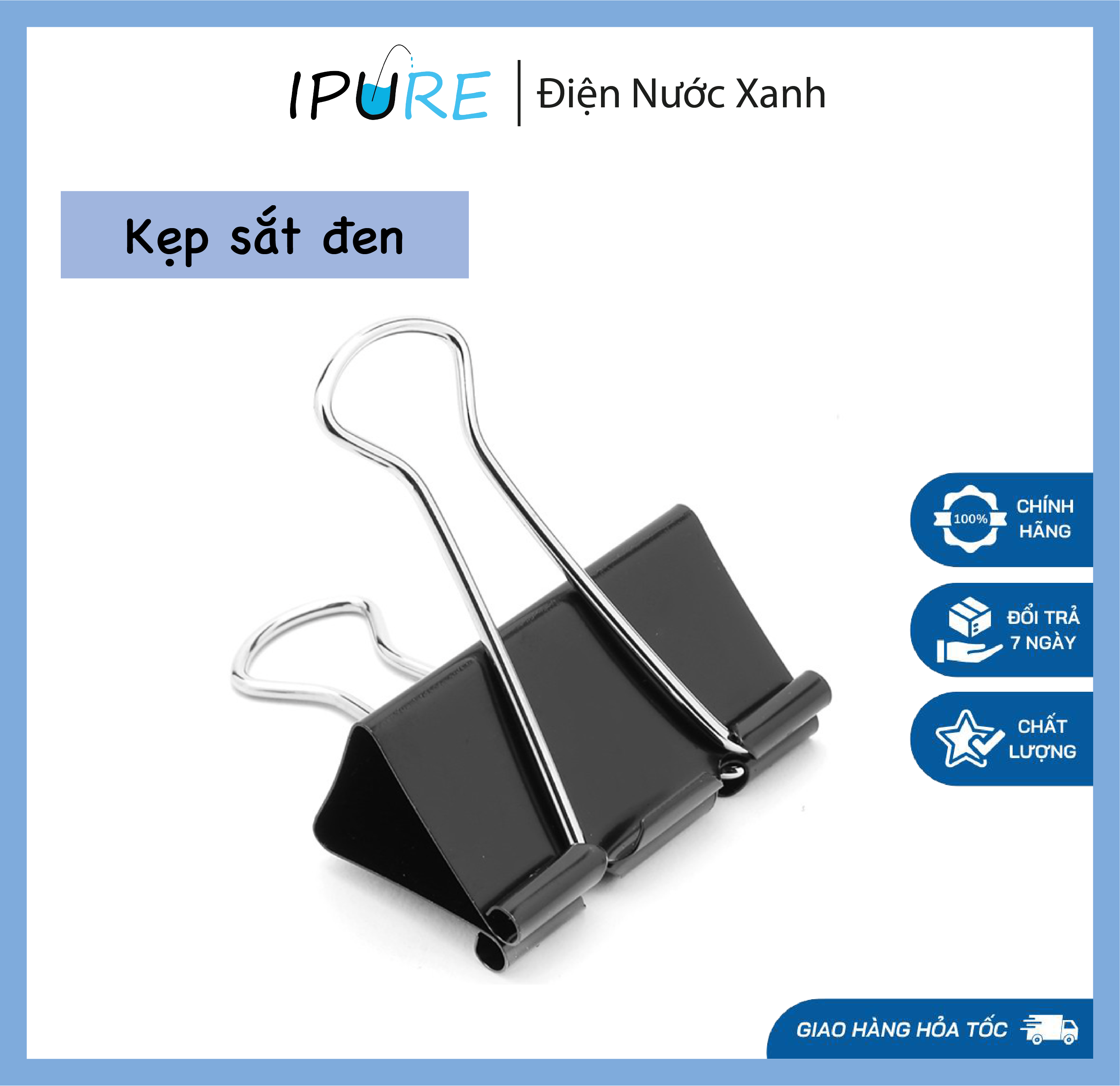 Kẹp sắt đen kẹp tài liệu có nhiều kích cỡ - dnx ipure