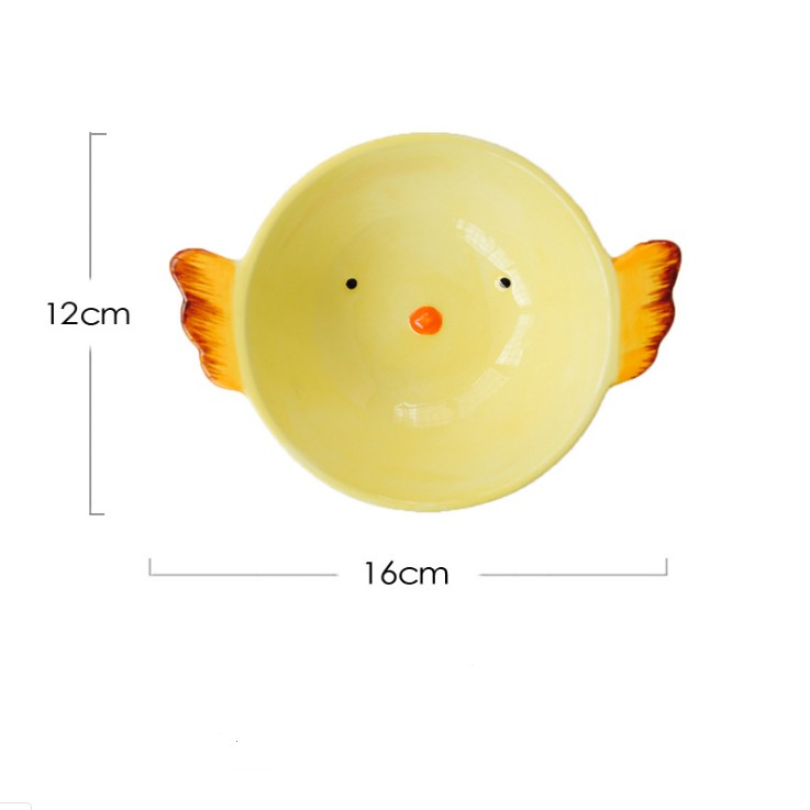 Bát ăn dặm cho bé hình gà gốm sứ 150-220ml AD02